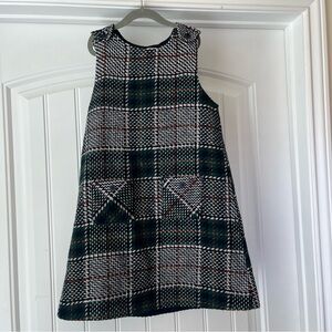 The Sunday collective girls Plaid Jumper Dress Wool size 10-11 years